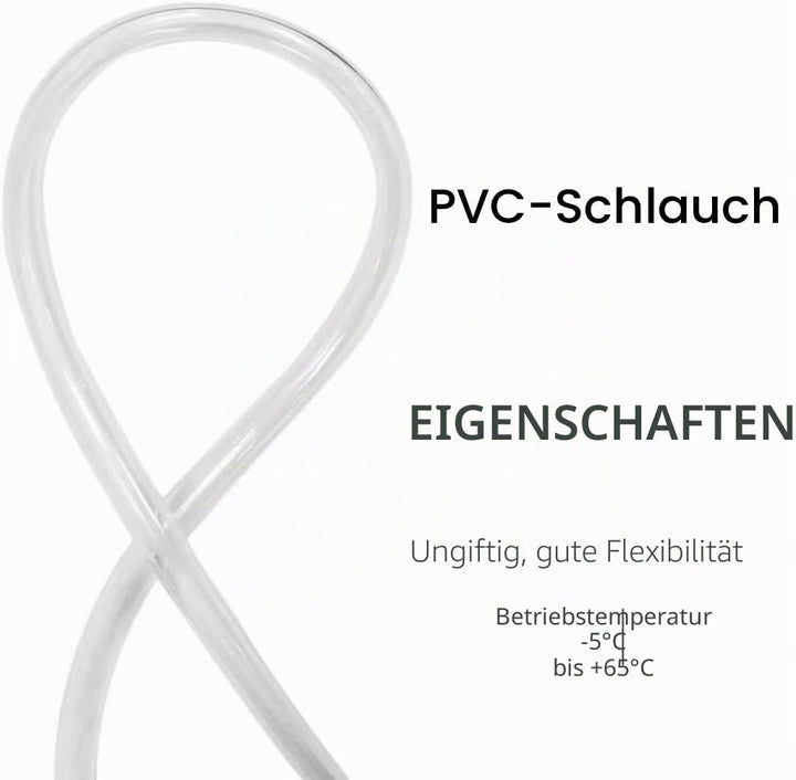 PVC Schlauch Wasserschlauch Luftschlauch 5 Meter Benzinschlauch Innen-Aussen: 10mm - 14mm Länge: 5 m