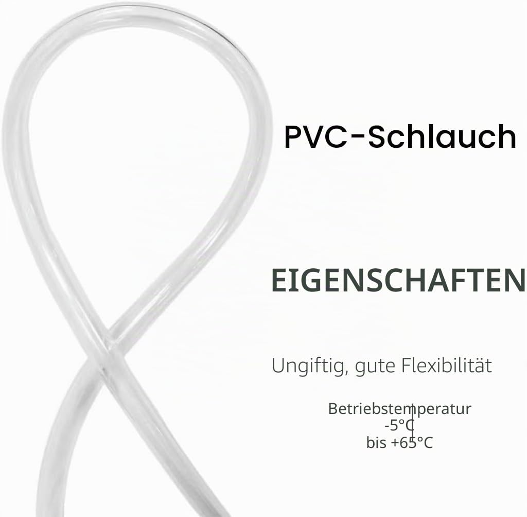 PVC Schlauch Wasserschlauch Luftschlauch 3 Meter Benzinschlauch Innen-Aussen: 10mm - 14mm Länge: 3 m