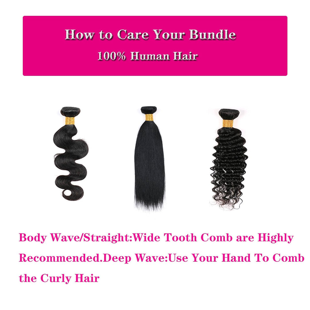 Straight Bundles Human Hair extension 100% Unprocessed Brazilian Virgin Human Hair Bundles Double We