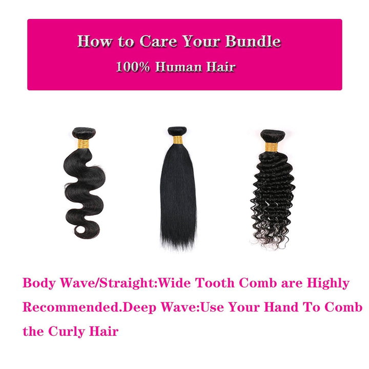 DaiMer Human Hair Bundles 12 Inch Straight Bundles Human Hair One Bundle 100% Unprocessed Brazilian