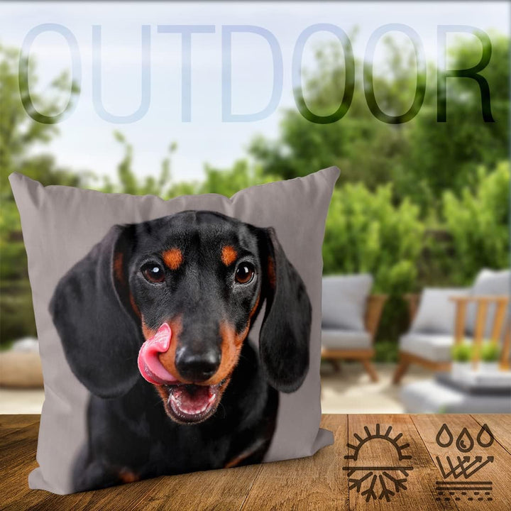 VOID Dackel Kissenbezug Kissenhülle Sofakissen Kissen Deko Outdoor-Kissen Dekokissen, Kissen Grösse: