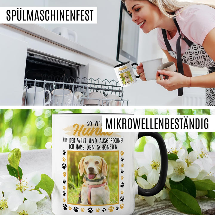 Tasse Hund personalisiert Geschenk So viele Hunde und ich habe den schönsten, Kaffeetasse eigenes Bi