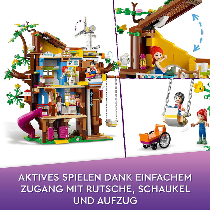 LEGO 41703 Friends Freundschaftsbaumhaus mit Minipuppen, Natur-Lernspielzeug für Mädchen und Jungen
