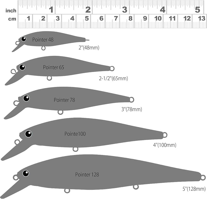 Lucky Craft Angelköder Pointer 65 Jerk Bait Mehrfarbig/Meereswellen (Ocean Tides), Mehrfarbig/Meeres