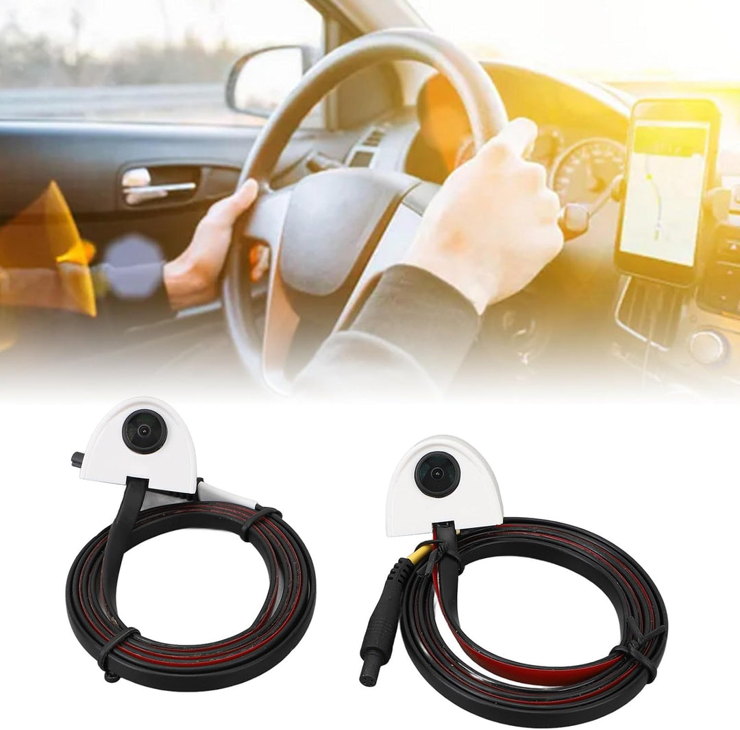Auto Seitentür Sicht Toter Winkel Kamera Set, 2 Mini Kameras mit Umschaltbarer Flip Bild Seitenmonta