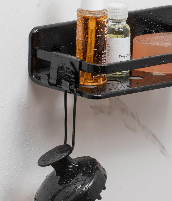 TATAY Duschablage Ohne Bohren Rechteckig Aluminium | Mit Schrauben und Quick Fix Befestigungssystem