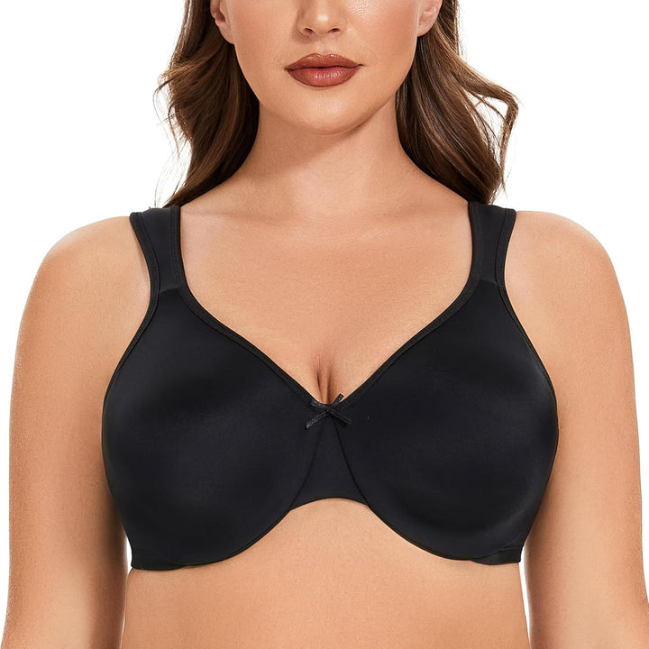 MELENECA Damen-Minimizer-BH in Übergrösse, vollständig bedeckend, nahtlos, Nicht gepolstert 70E Schw