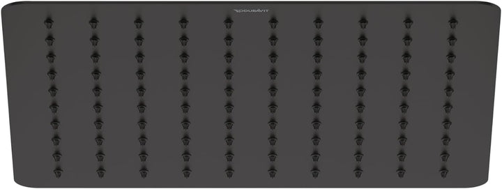 Duravit Universal Duschkopf aus Edelstahl, Duschbrause mit Strahlart Rain, Duscharmatur eckig (Ø 300