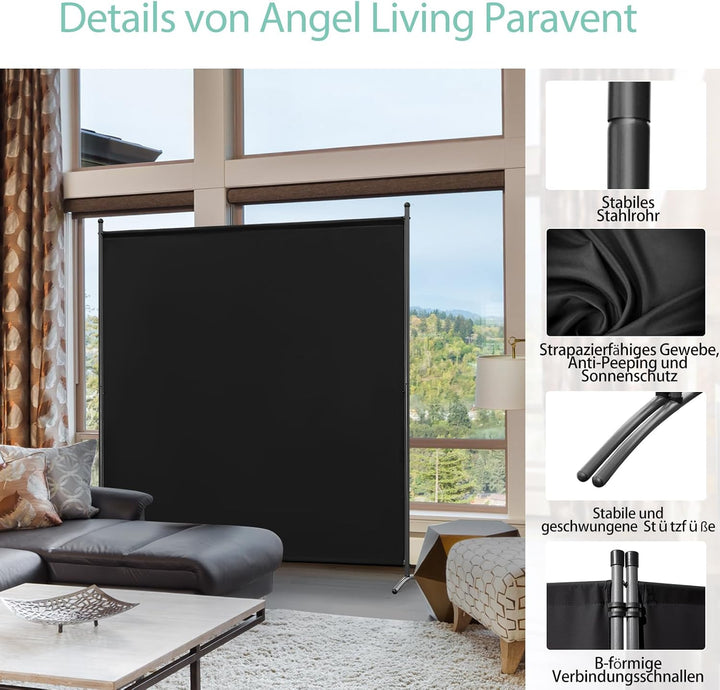 Angel Living Paravent 1 Teilig,Trennwand Raumteiler Paravent Raumteiler Innen Sichtschutz Wandschirm