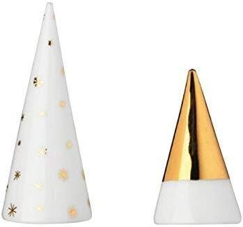 Räder 4er Set kleine Winterbäume gold