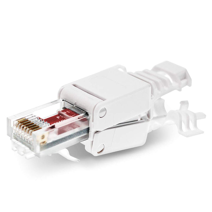 UC-Express CAT 6 RJ45 Netzwerkstecker - 8X RJ45 Netzwerk Stecker Steckverbinder - mit Zugentlastung