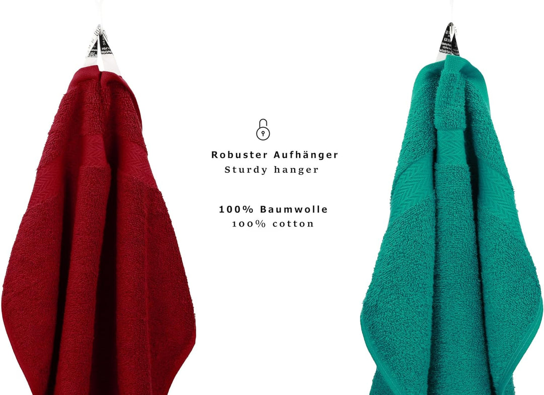 Betz 10-TLG. Handtuch-Set Premium 100% Baumwolle 2 Duschtücher 4 Handtücher 2 Gästetücher 2 Waschhan