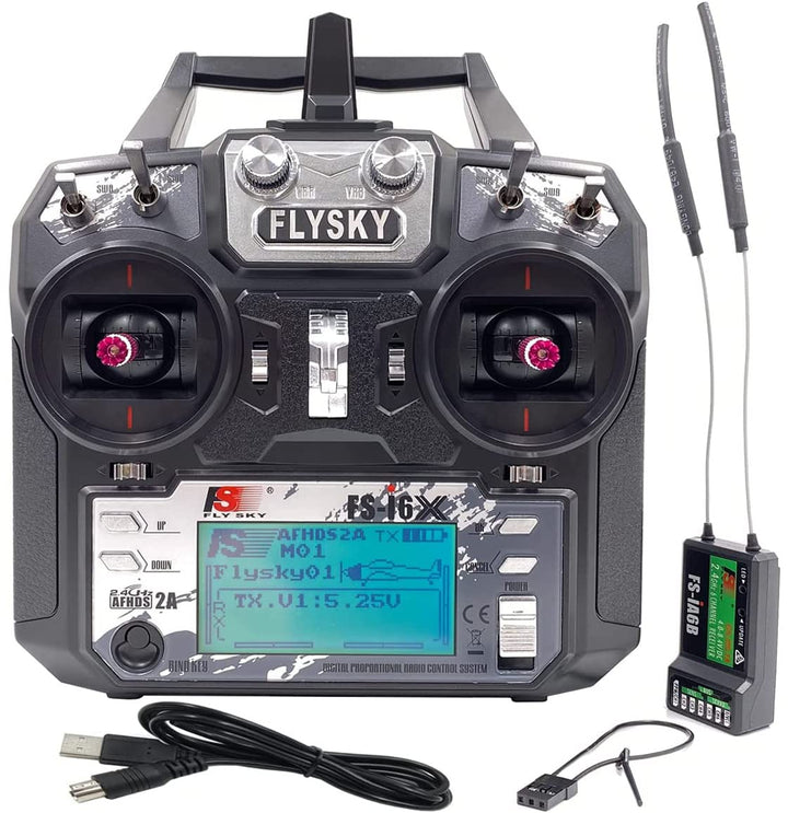 DTXMX Flysky FS-i6X RC Sender 6 Kanal 2.4GHz fernsteuerung mit FS-iA6B Empfänger Radio Control Syste