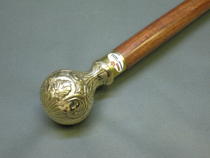 Gehstock Spazierstock Wanderstock Edelholz Messing Knauf Kapitänsstock 94cm M152 Walking Stick