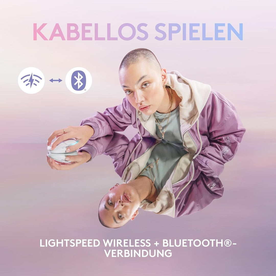 Logitech G705 kabellose Gaming-Mouse, Anpassbare LIGHTSYNC RGB-Beleuchtung, Kabellose Verbindung via