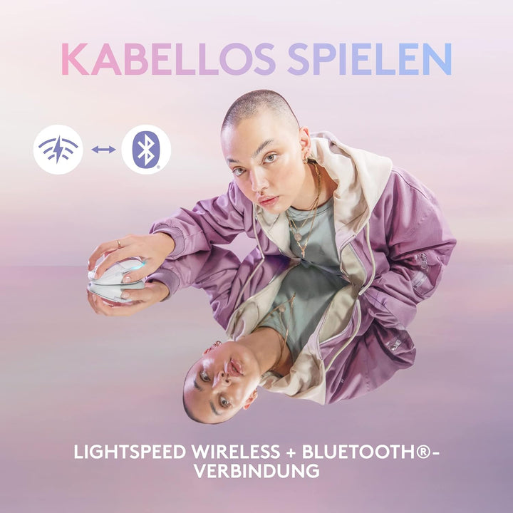 Logitech G705 kabellose Gaming-Mouse, Anpassbare LIGHTSYNC RGB-Beleuchtung, Kabellose Verbindung via