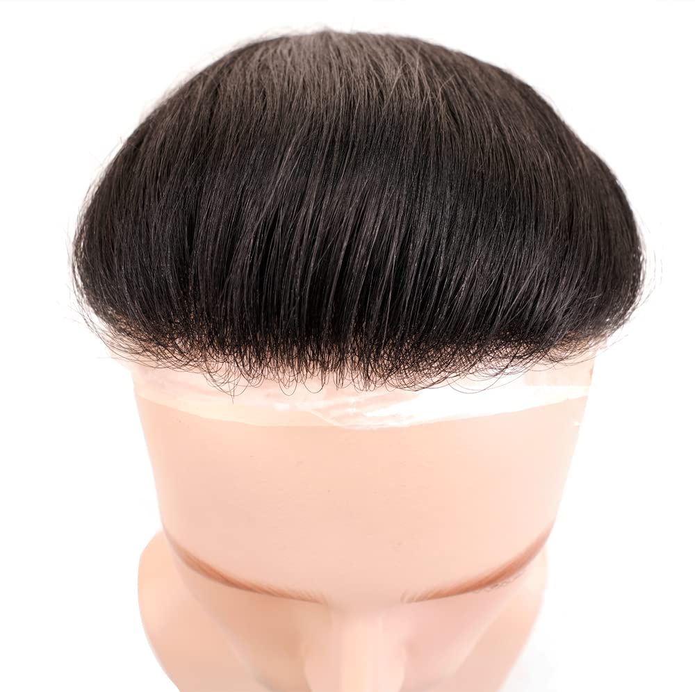 Lordhair Toupet Herren,100% Europäisches Echthaar Herren Toupet Echthaar,V-LOOP Skin Toupet Herren,T