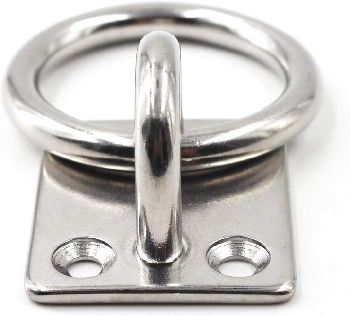 Quadratischer Decken Wand Einfassungs Haken mit Ring 304 Edelstahl 5/16" 8mm (2 Stück) 8mm Square Wi