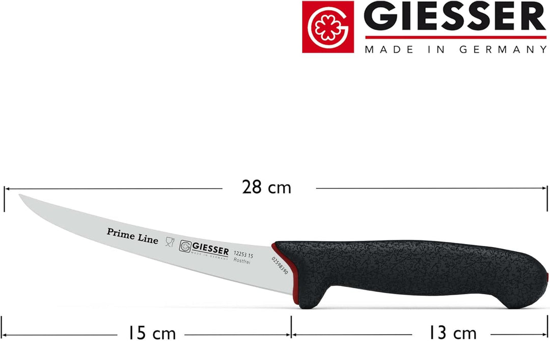 Giesser seit 1776 - Made in Germany - Ausbeinmesser rutschfest PrimeLine, 15 cm Klinge sehr flexibel