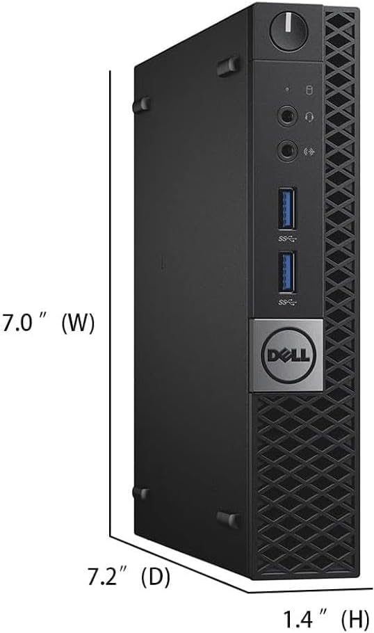 Dell Optiplex 3040 Mini Computer PC mit 24 Zoll Monitor, Intel Core i5-6500, 8GB RAM, 256GB SSD, US