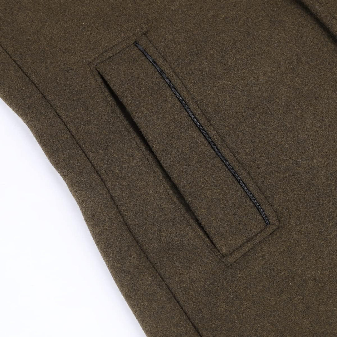 YOUTHUP Herren Mantel mit Winterweste Kurzer Wolle Wintermantel Winter Outdoor Dicker Wollmantel 3XL