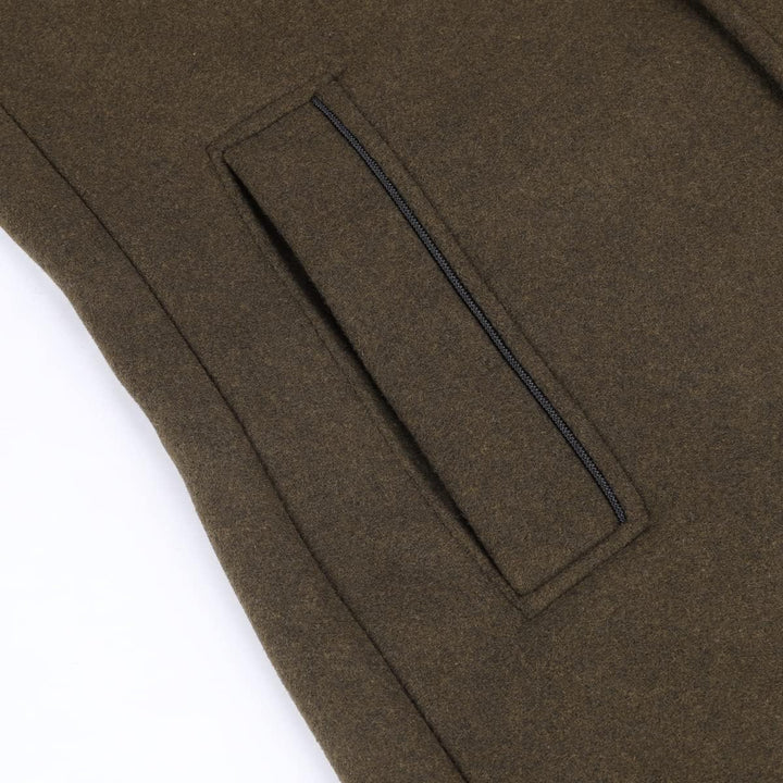 YOUTHUP Herren Mantel mit Winterweste Kurzer Wolle Wintermantel Winter Outdoor Dicker Wollmantel 3XL