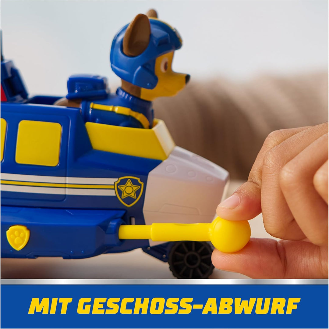PAW PATROL Air Rescue - Chases Polizei-Rettungshubschrauber mit Geschoss-Abwurf und Chase Spielfigur