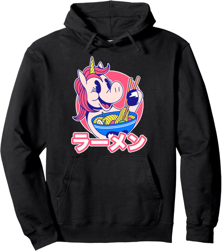 Kawaii Ramen Einhorn Japanische Nudelsuppe Pullover Hoodie
