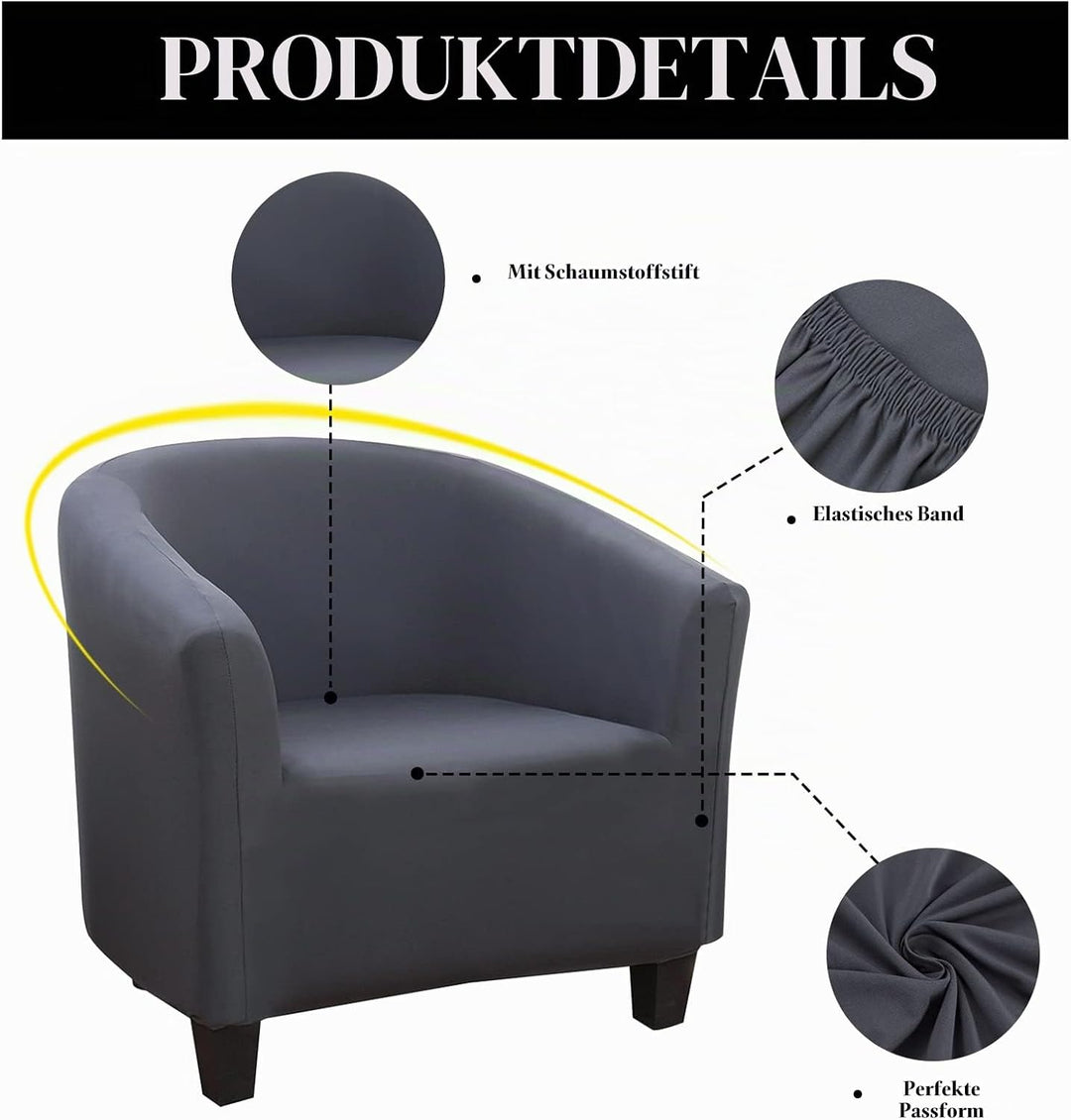 Jaotto Sesselschoner Sesselhusse Stretch Sesselüberwürfe Sofabezug Elastisch Sofabezug Sesselbezug S