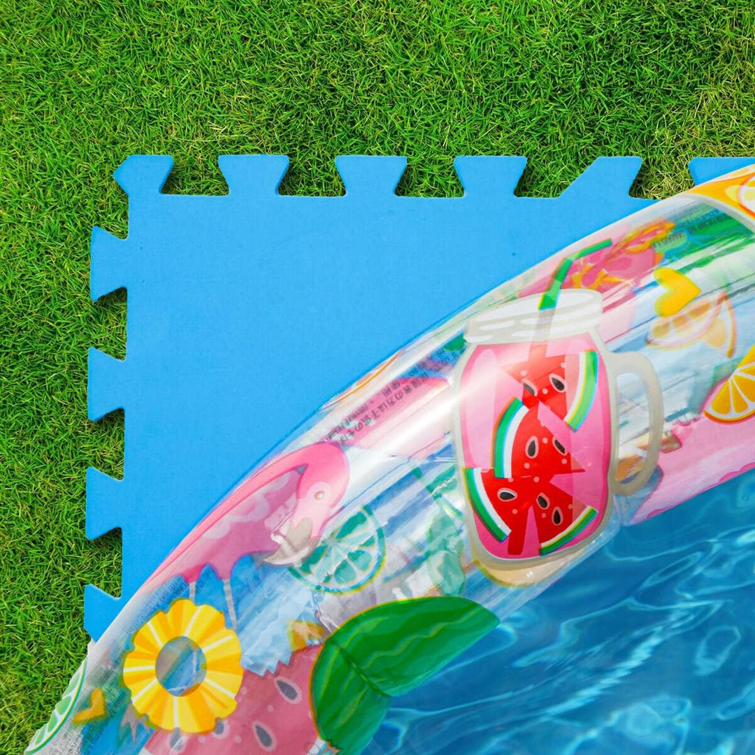 EYEPOWER 2,8m² Poolunterlage aus 12 grossen Matten - 50 x 50 x 1cm Dicke Poolmatte - Pool Unterlage