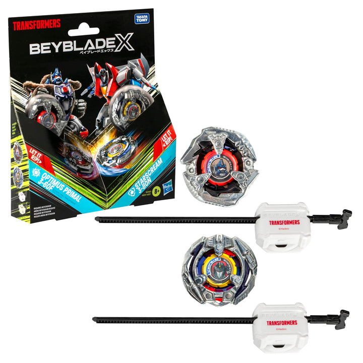 Beyblade X Transformers Collab Optimus Primal 3-60F vs. Starscream 3-80N Multipack OPTIMUS PRIMAL VS
