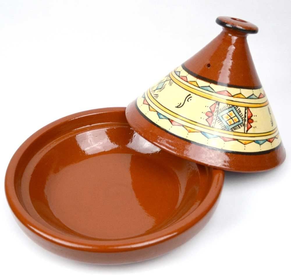 Tajine kaufen, original aus Marokko, Marokkanische Tajine 30cm, Tontopf zum Kochen, für 4-5 Personen