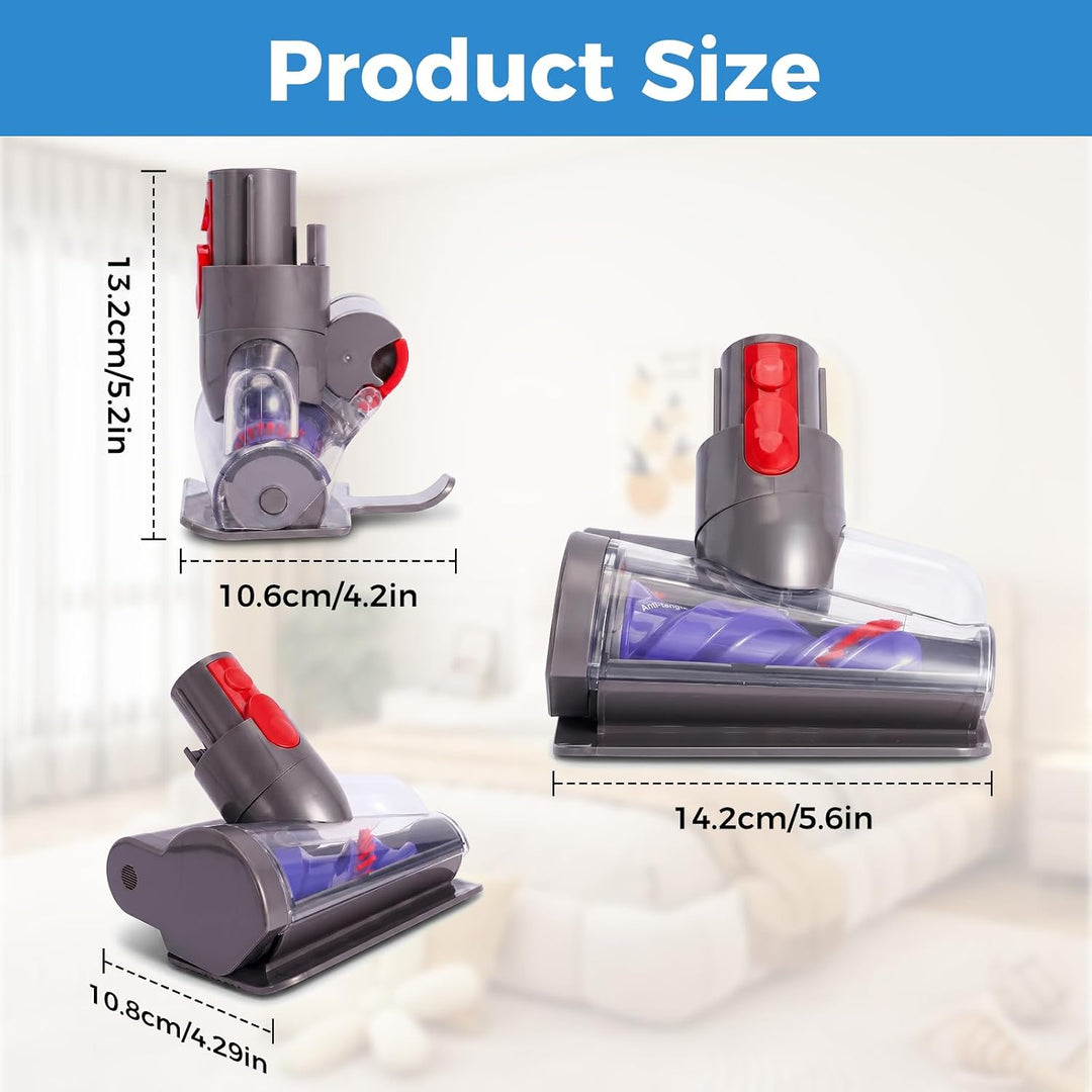 Mini Elektrobürste Kompatibel mit Dyson V7/ V8/ V10/ V11/ V15, Anti Verwicklungs Turbinendüse Matrat