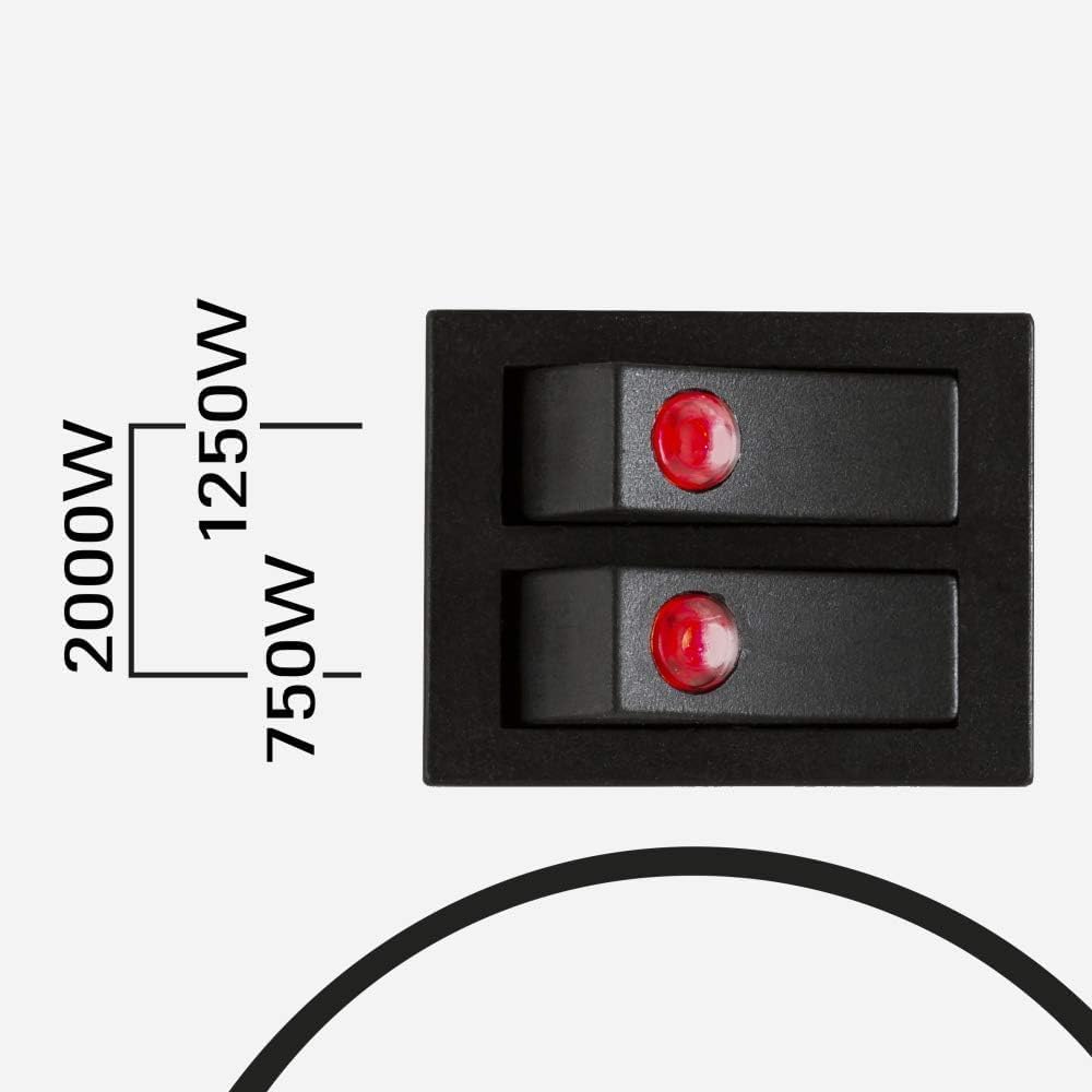 Kamberg Konvektor – Heizung – Elektrischer Heizkörper – 3 Leistungsstufen mit Thermostat – leise, sc
