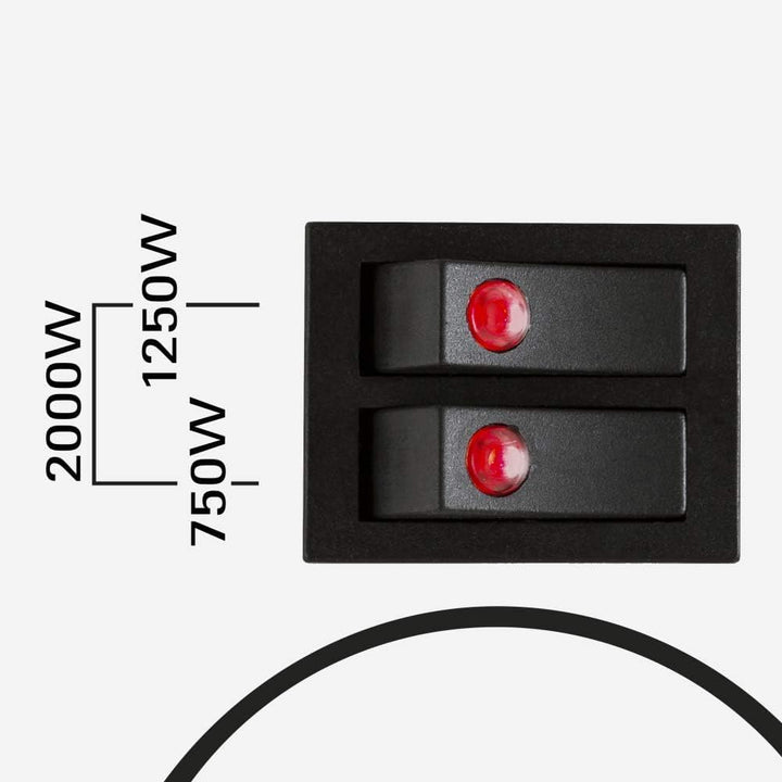 Kamberg Konvektor – Heizung – Elektrischer Heizkörper – 3 Leistungsstufen mit Thermostat – leise, sc