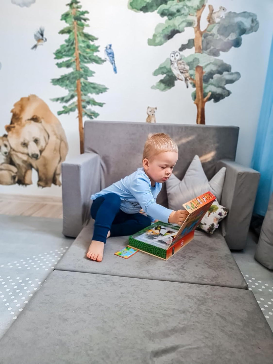 Flumi Personalisierte Kindercouch Kinder Sessel Sofa Schlafsofa jugendzimmer mit Gravur KINDERNAME S