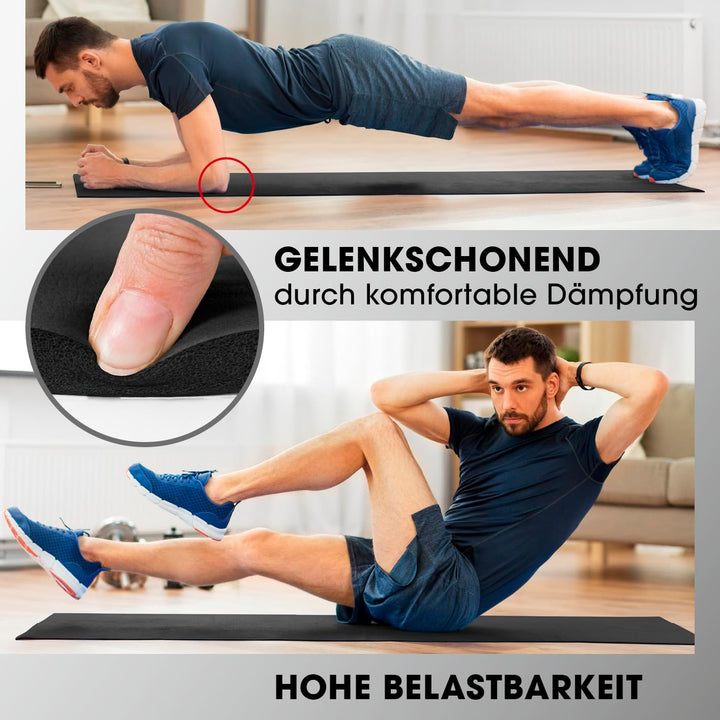 #DoYourFitness Fitnessmatte rutschfest | 183x61cm oder XXL 190x100cm | 0,8-2cm hoch | Gelenkschonend