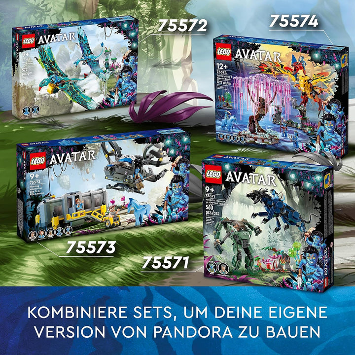 LEGO 75571 Avatar Neytiri und Thanator vs. Quaritch im MPA, baubares Action-Spielzeug mit Tierfigur
