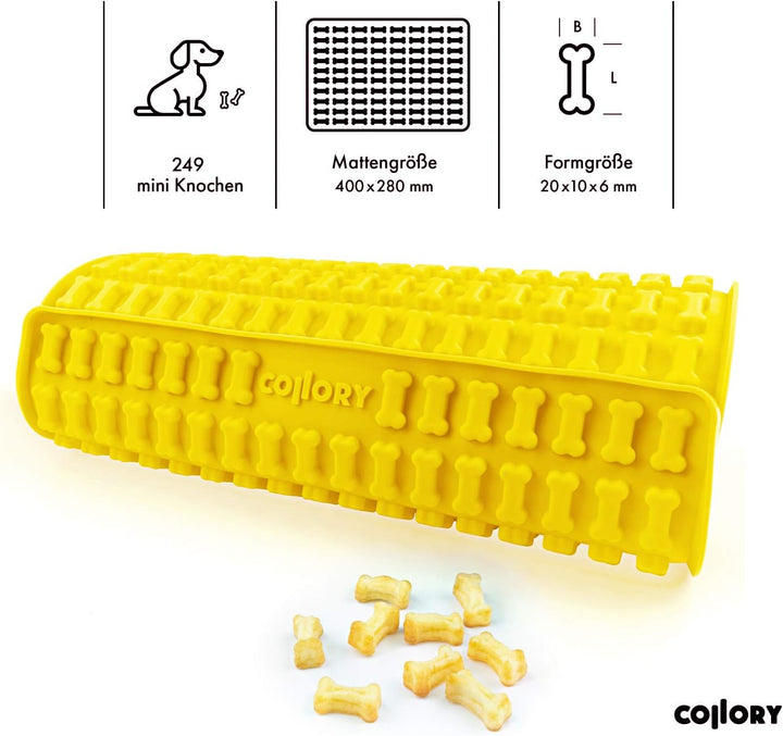 Collory® Mini Knochen (2cm) Silikon Backmatte, Backform für mini DIY Hundekekse und Leckerlis, Knoch