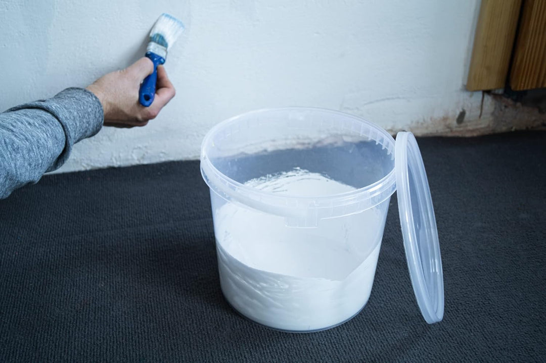 Kunststoffeimer lebensmittelecht mit Deckel, weiss, 1L x 3 Stück 1 Liter - 3 Stück Weiss, 1 Liter -