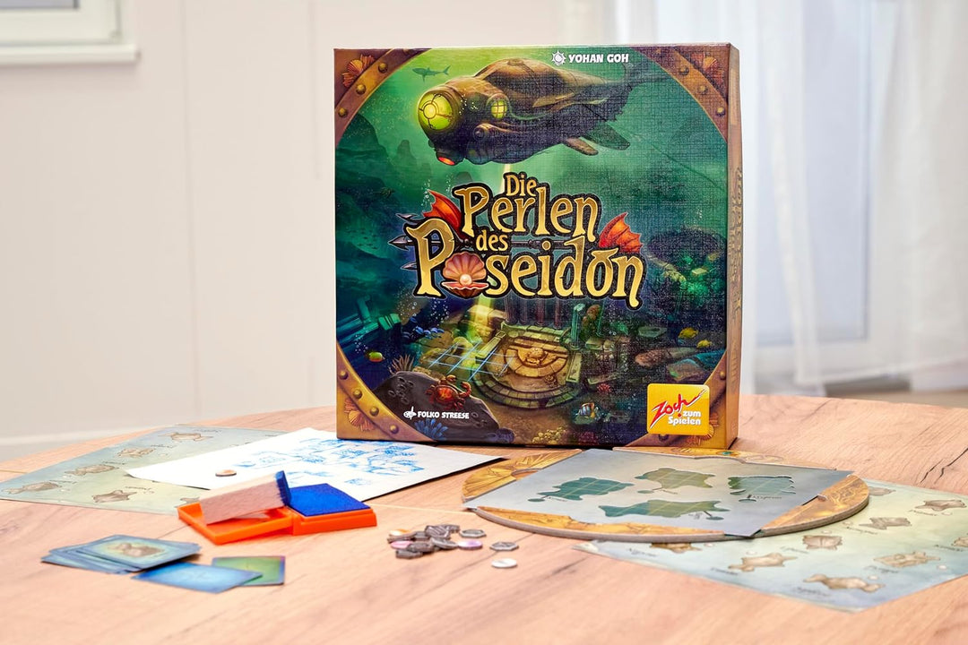 Zoch 601105174 - Die Perlen des Poseidon (Brettspiel) - spannendes Familienspiel ab 8 Jahre für 2-4