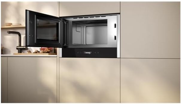 NEFF NL4WR21N1 Einbau-Mikrowelle N70, Integrierbare Mikrowelle ohne Grill 40 x 60cm, Full Touch TFT-
