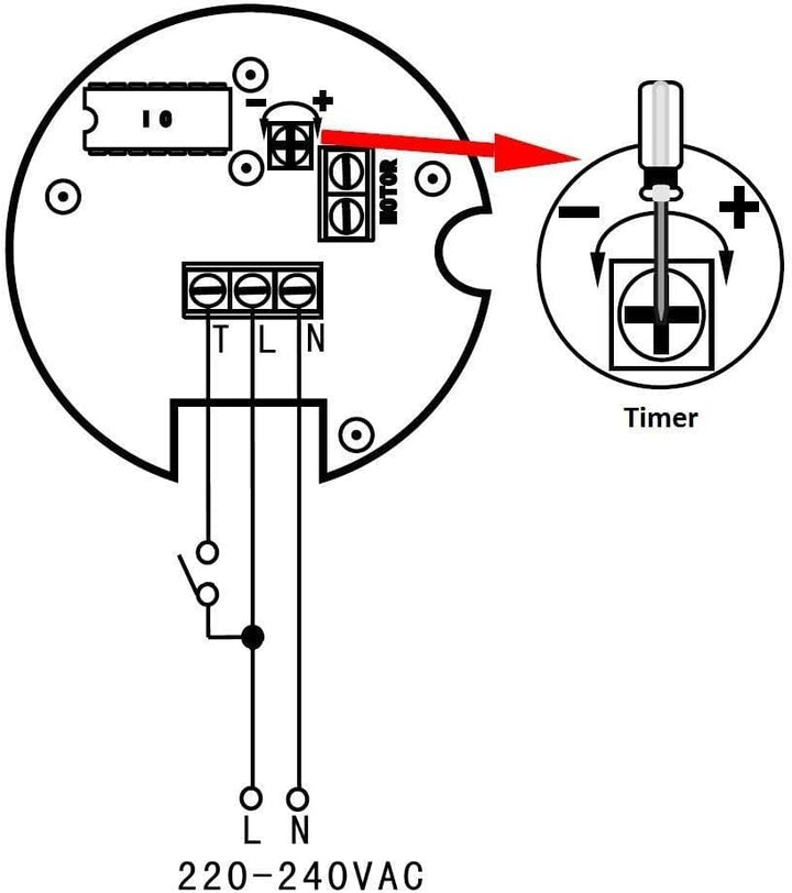 STERR - Badezimmerlüfter mit LED-Beleuchtung und Timer - BFS100LT BFS100LT – LED +