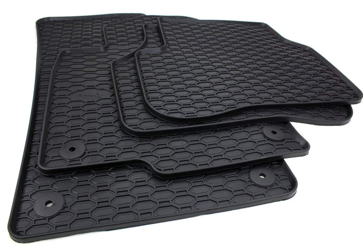 kfz-premiumteile24 Premium Gummimatten Kompatibel mit Passat 3C (B6 B7) + Passat CC Baujahr 2005-201