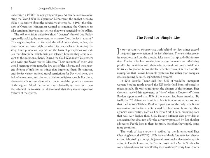 Lying and Lie Detection: A CIA Insider's Guide, Taschenbuch