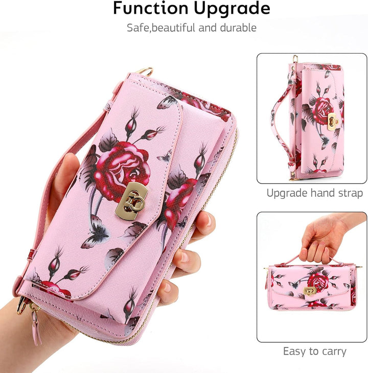 URMAX Galaxy S23 LederHülle Handyhülle, [Premium PU Leder] [Kartenfach] [Magnetverschluss] RFID Schu