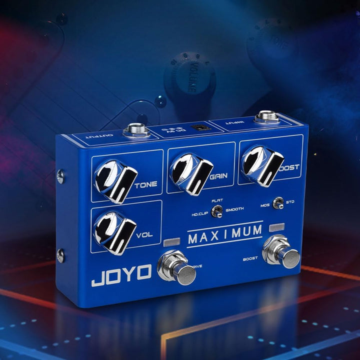 JOYO Overdrive Pedals R-Serie Zweikanal-Pedal, sauberer und wilder Overdrive-Effekt für E-Gitarre (m