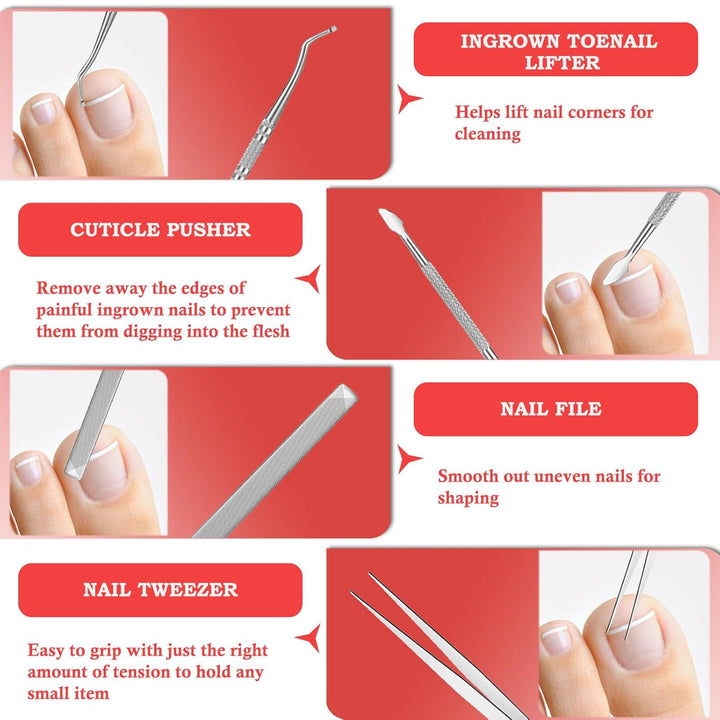 Ingrown Toenail Treatment, ELALRAU Ingrown Toenail Removal Kit with Ingrown Toenail Corrector Drops,
