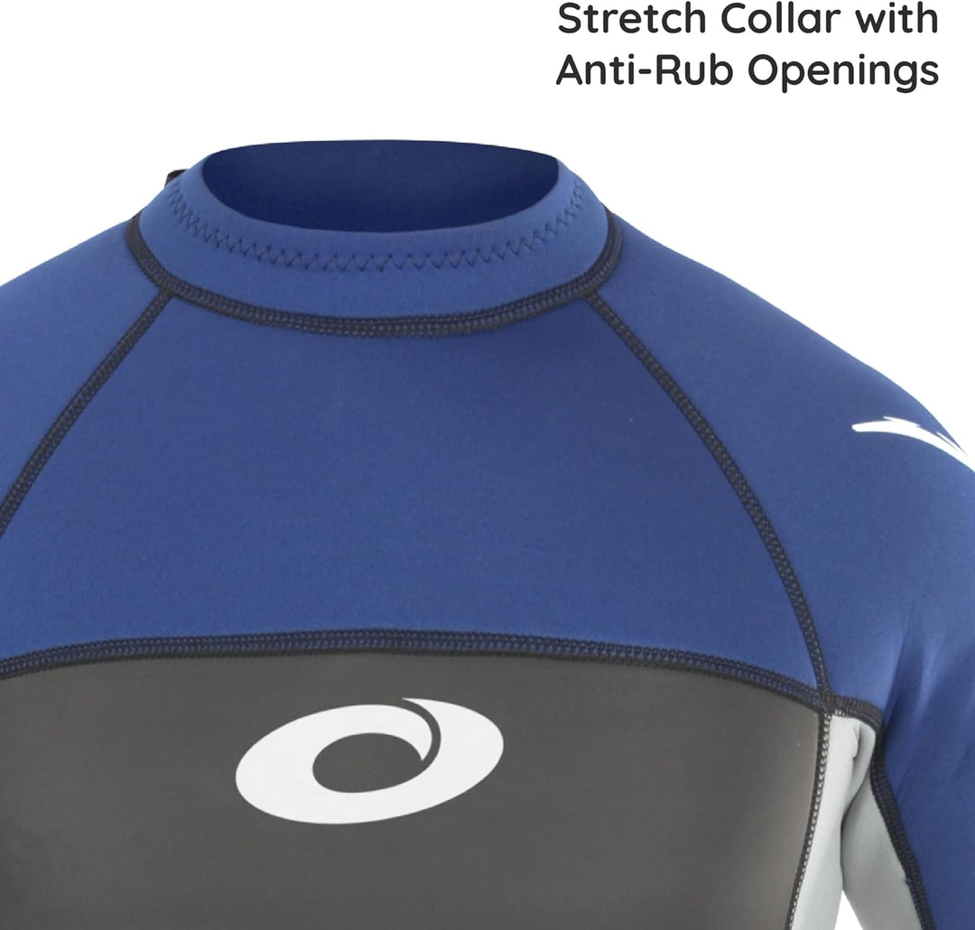 Osprey Herren Origin Shorty 3/2 mm Neoprenanzug Sommer, Herren, Origin Shorty 3/2 mm XXL blau / weis