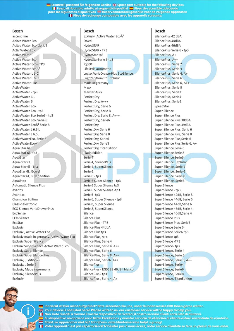 DL-pro Türdichtung für Bosch Siemens Neff 00668079 668079 Schürzendichtung Dichtung unten für Geschi